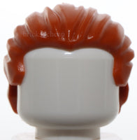 Lego Dark Orange Minifigure Hair Swept Back with Short Ponytail