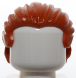 Lego Dark Orange Minifigure Hair Swept Back with Short Ponytail