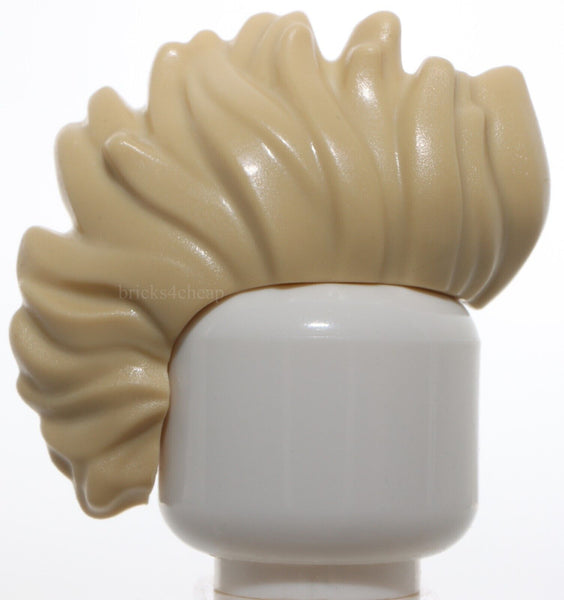 Lego Tan Minifigure Hair Mohawk Wide and Wavy