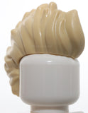Lego Tan Minifigure Hair Mohawk Wide and Wavy