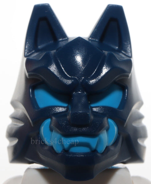 Lego Headgear Mask Wolf with Knot on Back with Molded Dark Azure Eyes Teeth Head