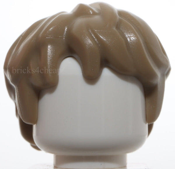 Lego Dark Tan Minifigure Hair Thick and Messy