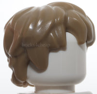 Lego Dark Tan Minifigure Hair Thick and Messy