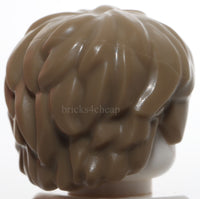 Lego Dark Tan Minifigure Hair Thick and Messy