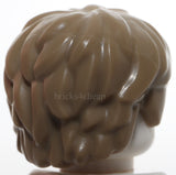 Lego Dark Tan Minifigure Hair Thick and Messy