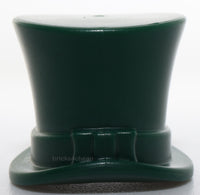 Lego Dark Green Minifigure Headgear Hat Top Hat with Ribbon