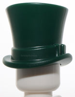 Lego Dark Green Minifigure Headgear Hat Top Hat with Ribbon