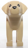 Lego Tan Dog Labrador Golden Retriever with Black Eyes and Nose Pattern