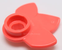 Lego 20x Coral Plant Plate Round 1 x 1 with 3 Leaves