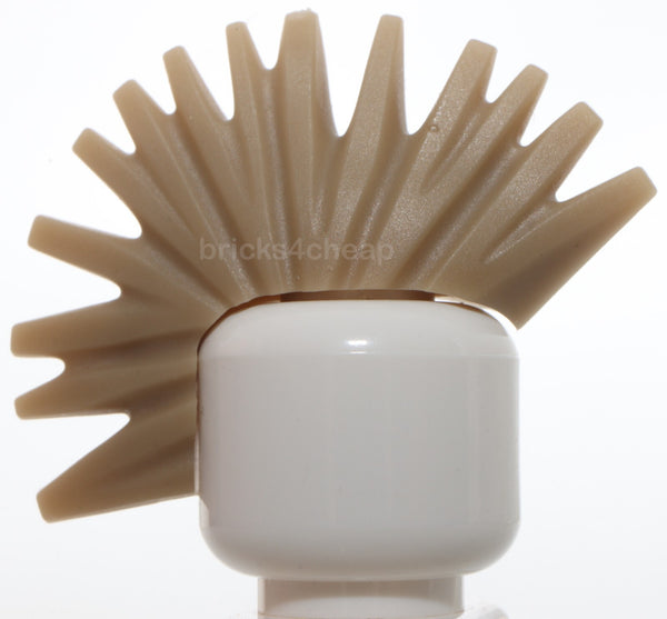 Lego Dark Tan Minifigure Spiked Hair Mohawk