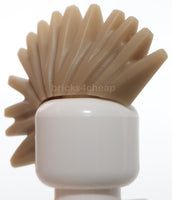 Lego Dark Tan Minifigure Spiked Hair Mohawk