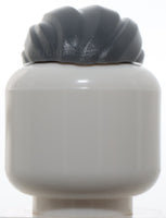 Lego Dark Bluish Gray Minifigure Hair Narrow Swept Back with Ponytail