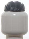 Lego Dark Bluish Gray Minifigure Hair Narrow Swept Back with Ponytail