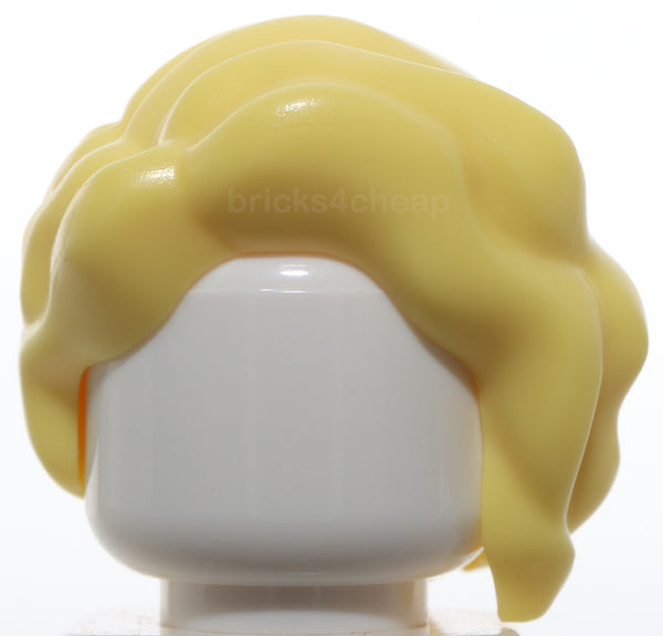 Lego Bright Light Yellow Mini Doll Hair Wavy Parted on Right Loose Braid in Back
