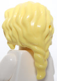 Lego Bright Light Yellow Mini Doll Hair Wavy Parted on Right Loose Braid in Back