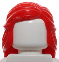 Lego Red Headgear Female Hair Mid Length with Braids Around Sides