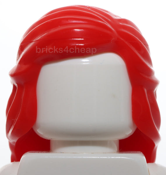 Lego Red Headgear Female Hair Mid Length with Braids Around Sides