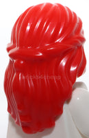 Lego Red Headgear Female Hair Mid Length with Braids Around Sides