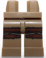 Lego Dark Tan Hips and Legs with Tattered Knees Pattern