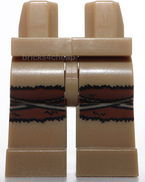 Lego Dark Tan Hips and Legs with Tattered Knees Pattern