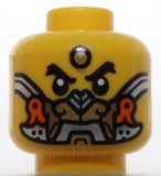 Lego Head Black Thick Eyebrows Forehead Jewel Gold Orange Silver Mask Cheek Line