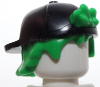 Lego Hair Combo Hair Hat Short Tousled Hair Molded Black Cap Short Curved Bill