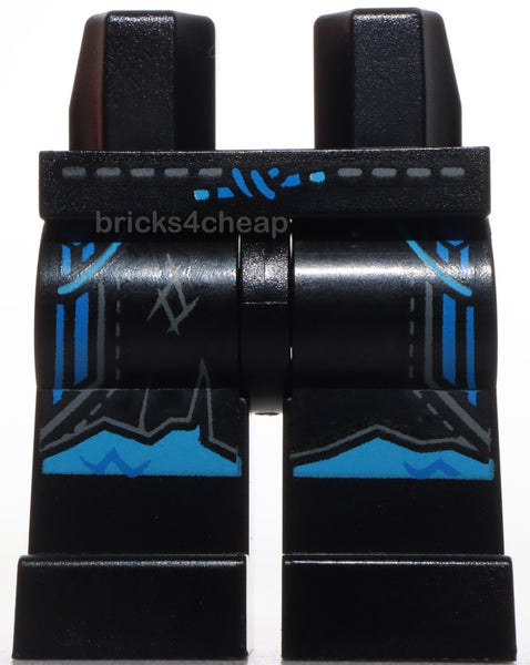 Lego Hips and Legs Blue Tied Belt Dark Bluish Gray Stitching Dark Azure Knees