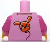 Lego Torso Shirt Orange Bright Light Yellow Dark Brown Balloon Dog with Bone