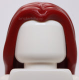 Lego Dark Red Female Minifigure Hair Long Parted in Center