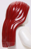 Lego Dark Red Female Minifigure Hair Long Parted in Center