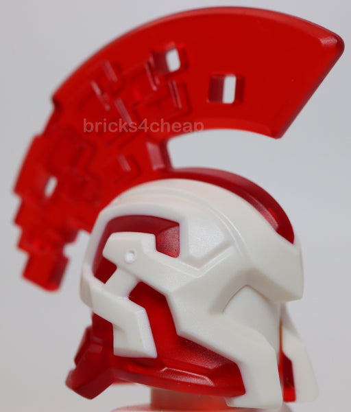 Lego Helmet with Cheek Protection and Large Pixelated Crest Molded White Frame