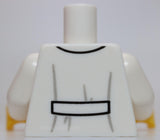 Lego White Torso Hospital Lab Coat Open Scrubs Red Silver Stethoscope ID Badge
