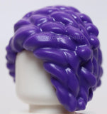 Lego Dark Purple Minifigure Hair Female Coiled and Braided Swept over Left Side