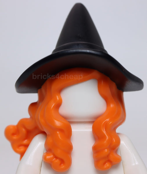 Lego Minifigure Hair Combo Hair Hat Long Hair 2 Braids over Shoulder Witch Hat