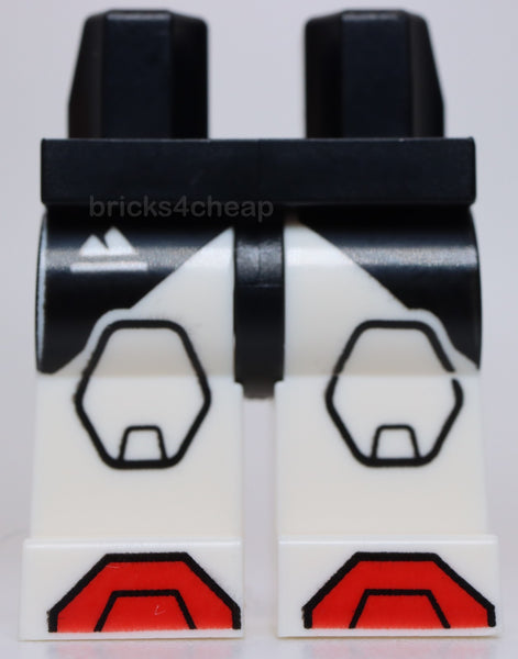 Lego Black Hips and White Legs Sport Mountain Logo Black Panels Knee Pads Octane