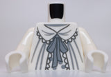 Lego Torso Nightgown Lace Edges Light Bluish Gray Stripes Pokla Dots Pattern