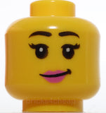 Lego Female Black Eyebrows Dark Pink Lips Eyelashes Sunglasses