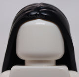 Lego Black Minifigure Hair Female Long and Straight with Center Part