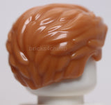 Lego Medium Nougat Minifigure Hair Swept Back Slight Widows Peak Short Sidebruns