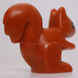 Lego Dark Orange Squirrel Reddish Brown Nose Black Eyes White Pupils Pattern