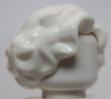 Lego White Minifigure Hair Female Short Wavy with Side Part