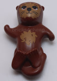 Lego Sea Otter Mini Doll Style Lying on Back Black Nose Medium Nougat Fur