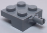 Lego 4x Light Bluish Gray Plate Modified 2 x 2 with Wheel Holder