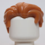 Lego Medium Nougat Minifigure Hair Swept Back Slight Widows Peak Short Sidebruns