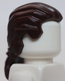 Lego Dark Brown Minifigure Hair Swept Back with Short Ponytail