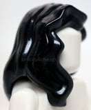 Lego Black Female Hair Mid Length with Part Over the Shoulder