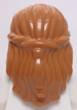 Lego Medium Nougat Minifigure Hair Female Mid Length with Braid Around Sides