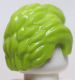 Lego Lime Hair Short Swept Back with Sideburns and Widow's Peak