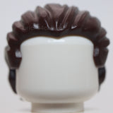 Lego Dark Brown Minifigure Hair Swept Back with Short Ponytail