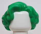 Lego Green Minifigure Hair Female Short Wavy with Side Part